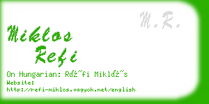 miklos refi business card